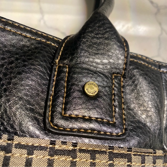 (*Free with purchase) Tommy Hilfiger Handbag Purse Brown Monogram for Women. - Picture 9 of 13